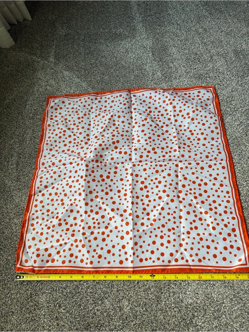 Vintage Nasharr Freres Orange Polka Dot Scarf